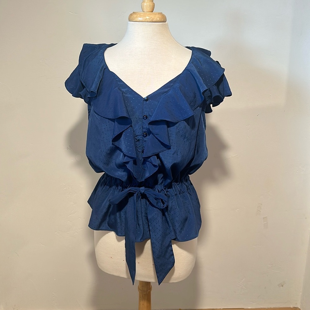 ELLE dark blue blouse.